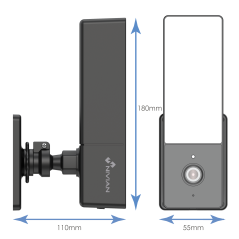 NVS-IPC-L1 - Nivian Telecamera 1080p - Wifi 2.4 GHz - Adatta per esterni | IR fino a 10 m - Faretto a luce bianca da 1000 lm - R