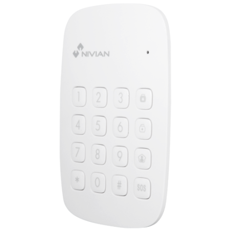 NVS-K1A - Nivian Smart - Tastiera indipendente - Lettore tag RFID - Indicatore LED - Wireless 433MHz - Compatibile con la centra