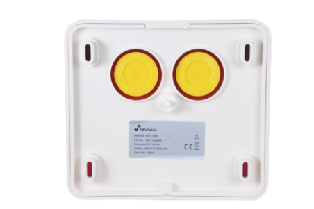 NVS-S8A-U1 - Nivian Smart - Sirena solare per esterni - Alimentazione solare e batteria di riserva - Flash di avviso/Sirena 95dB