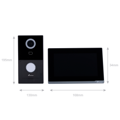 NVS-VIDEOINTERCOM-2W - Kit videocitofonico Nivian 2 Fili - Postazione esterna 2 fili + Monitor WiFi - Postazione esterna IP65 /