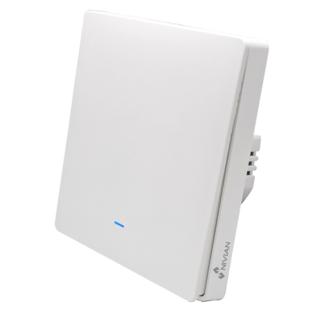 NVS-WALLSWITCH-101EASY-WR - Interruttore smart da parete a 1 linea - WiFi 2.4 GHz IEEE802.11 b/g/n - Carico massimo 10A - Protez