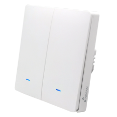 NVS-WALLSWITCH-201EASY-WR - Interruttore da parete smart a 2 Linee - WiFi 2.4 GHz IEEE802.11 b/g/n - Carico massimo 10A (ogni li