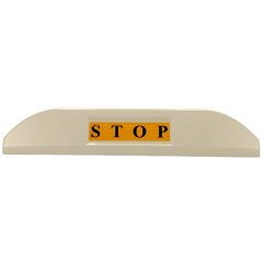 PB-PARK-STOPPER - Cordolo fermaruota per parcheggi - Strisce riflettenti - Misure: 550 (H) x 95 (I) x 120 (P) mm - Installazione