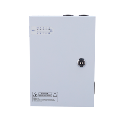 PD-120-9-FUSE - Scatola di distribuzione di alimentazione - 1 ingresso AC 180-246 V 50-60Hz - 9 uscite con doppino rame - Fusibi