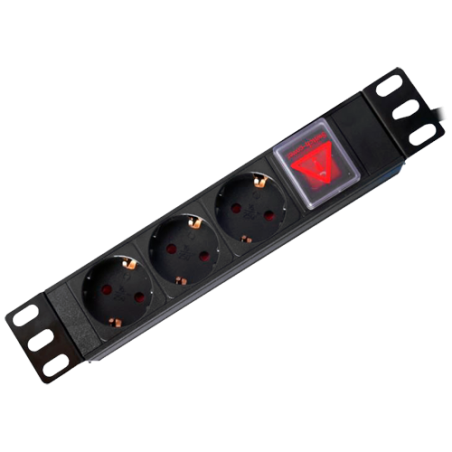 PDU-3P1U-SW-10INCH - Ciabatta di alimentazione - Progettata per rack standard da 10" - Formato per rack 1U - 3 uscite fino a 250
