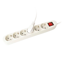 PDU-6P-SWITCH - Ciabatta di alimentazione - 6 uscite fino a 250VAC / 16 A max. - Interruttore on/off - Lunghezza del cavo 1.5 me
