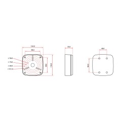 PFA122 - Scatola di giunzione - Per telecamere bullet o dome - Adatto per uso esterno - Installazione a tetto o parete - Colore 