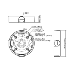 PFA139-B - Scatola di giunzione - Per telecamere dome - Adatto per esterni - Installazione a tetto o parete - Passacavo - Colore