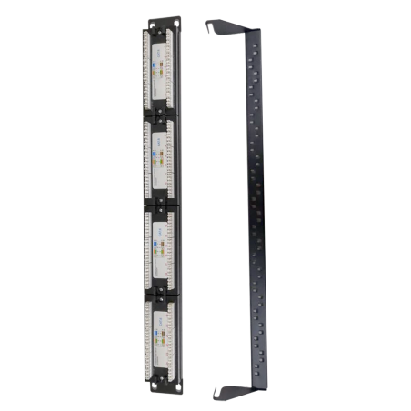 PP-24 - Patch panello di 24 porte UTP/RJ45 - Formato per rack - Ammette cavi fino a CAT6 - Dimensione 1U per facilitare l'instal
