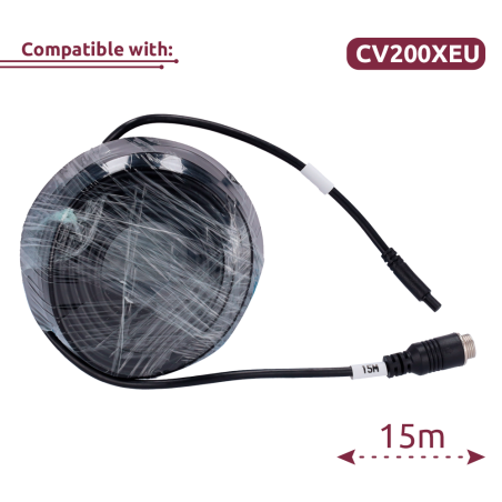 QL-CAM-EXT-CABLE-A2B-15M - Cavo di estensione della telecamera A2B-15M - Lunghezza 15M - Compatibile con CV200XEU