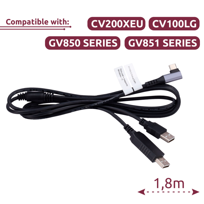 QL-DEBUG-CABLE - Cavo di debug - Cavo di debug 2 in 1 per la configurazione - Da L Tipo-C a USB e USB Tipo-C - Lunghezza 1.8M