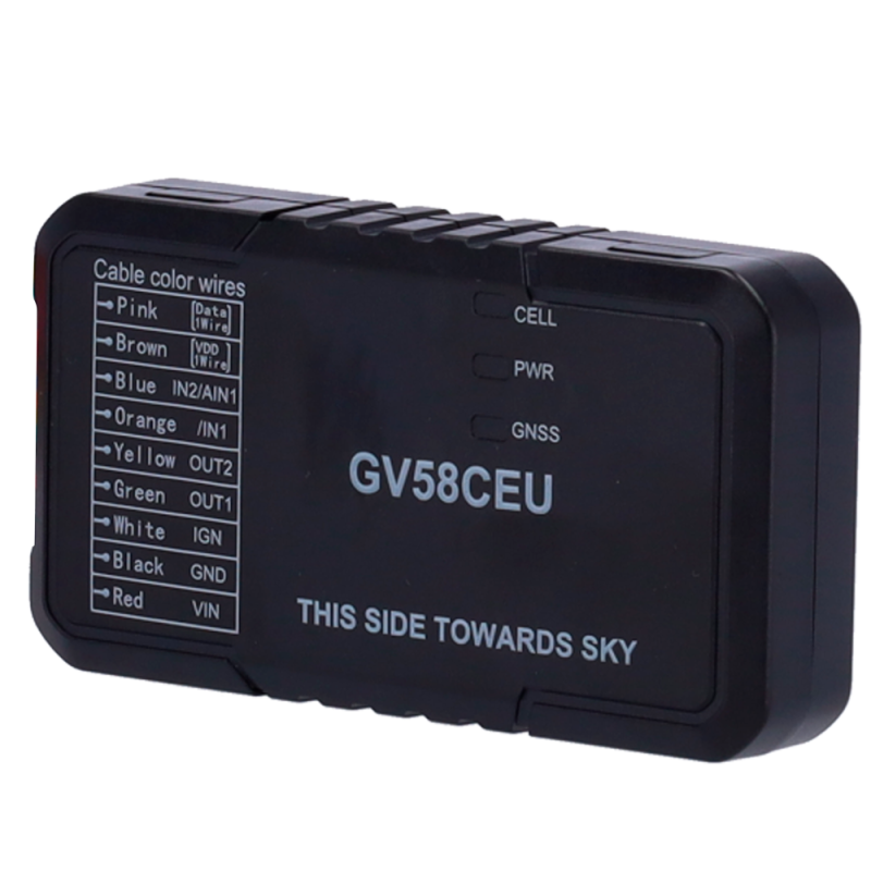 QL-GV58CEU - Mini tracker a basso consumo - LTE Cat 1 con backup 2G - Compatto per installazioni nascoste - Supporta 1-wire - Su