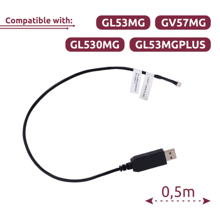 QL-UART-CABLE-0.5M - Cavo UART - 0.5 metri - Compatibile con GL53MG/GV57MG/GL530MG/GL53MGPLUS