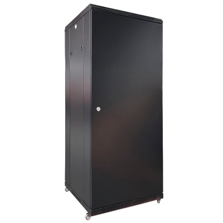 RACK-27UFN - Armadio rack per pavimento - Fino a 27U rack da 19"(600*600) - Fino a 800 Kg di carico - Con ventole e passacavi - 