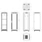 RACK-37UFN - Armadio rack per pavimento - Fino a 37U rack da 19"(600*600) - Fino a 800 Kg di carico - Con ventole e passacavi - RACK-37UFN - Armadio rack per pavimento - Fino a 37U rack da 19"(600*600) - Fino a 800 Kg di carico - Con ventole e passacavi -