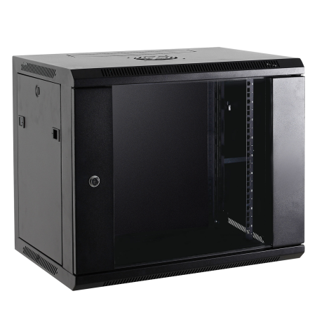RACK-4U - Armadio rack a parete - Fino a 4U rack da 19" - Fino a 60 Kg di carico - Con ventole e passacavi - Ventola inclusa - C