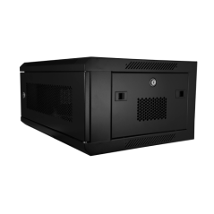 RACK-4U-MESH - Armadio rack a parete - Fino a 4U rack da 19" - Fino a 60 Kg di carico - Pannelli in rete sul fronte e sui lati p