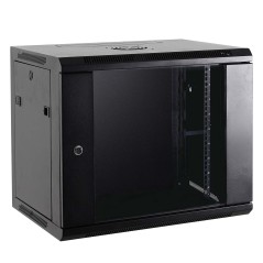 RACK-6U - Armadio rack a parete - Fino a 6U rack da 19" - Fino a 60 Kg di carico - Con ventole e passacavi - Ventola e vassoio i