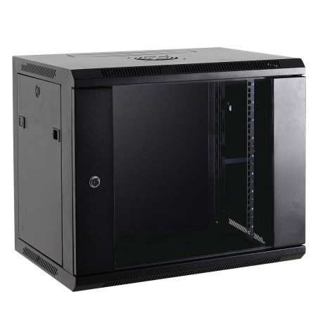 RACK-6U - Armadio rack a parete - Fino a 6U rack da 19" - Fino a 60 Kg di carico - Con ventole e passacavi - Ventola e vassoio i