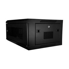 RACK-6U-MESH - Armadio rack a parete - Fino a 6U rack da 19" - Fino a 60 Kg di carico - Pannelli in rete sul fronte e sui lati p