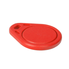 RFID-TAG-R - Portachiavi TAG di prossimità numerato - ID per radiofrequenza - EM passivo | Color rosso - Bassa frequenza 125 kHz