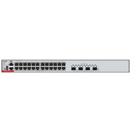 RG-CS83-24GT4XS - Ruijie Switch Cloud Managed L3 - 24 porte RJ45 + 4 porte SFP+ - 24 Porte 100/1000M + 4 Porte 1/10G - VLAN/Port