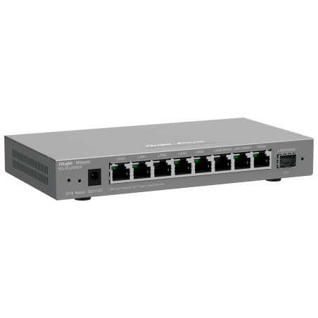 RG-EG209GS - Reyee Router Controller Managed - 8 Porte RJ45 10/100 /1000 Mbps - 1 Porta SFP LAN/WAN - Supporta fino a 4 WAN per 