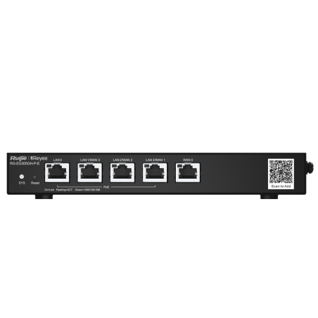 RG-EG305GH-P-E - Reyee Router PoE Controller Cloud - 4 Porte PoE+ LAN + 1 Porta WAN - 5 Porte RJ45 10/100 /1000 Mbps - Supporta 