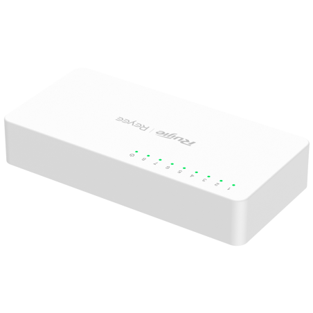 RG-ES08F - Reyee Switch da Tavolo - Alloggiamento in Plastica - 8 porte RJ45 - Velocità 10/100 Mbps - Plug and Play - Tecnologia
