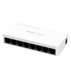 RG-ES08G-L - Reyee Switch da Tavolo - Alloggiamento in Plastica - 8 porte RJ45 - Velocità 10/100/1000 Mbps - Plug and Play - Tec