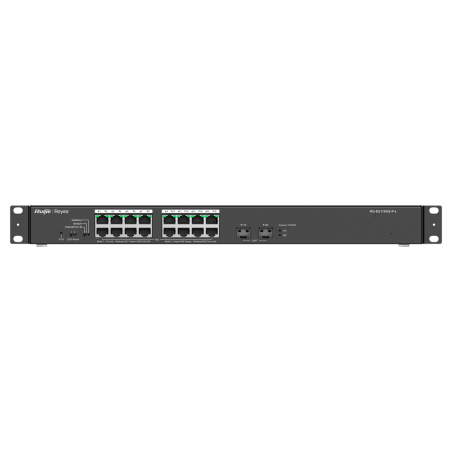 RG-ES118GS-P-L - Reyee Switch PoE da Tavolo - 16 Porte RJ45 + 2 Uplink SFP - 16 Porte Gigabit + 2 Porte Gigabit - 16 Porte PoE+ 