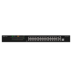 RG-ES126FGS-LP - Reyee Switch PoE con montaggio su rack - 24 Porte RJ45 + 1 Uplink RJ45 + 1 SFP Combo - 24 Porte 10/100Mbps + 2 