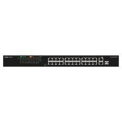 RG-ES126FGS-P - Reyee Switch PoE da Tavolo - 24 Porte RJ45 + 1 Uplink RJ45 + 1 SFP Combo - 24 Porte 10/100Mbps + 2 Porte 10/100/