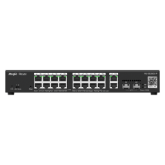 RG-ES220GS-P - Reyee Switch PoE Cloud Managed - 16 PoE 802.3af/at + 2 SFP + 2 uplink RJ45 - 18 RJ45 10/100/1000Mbps + 2 SFP 10/1