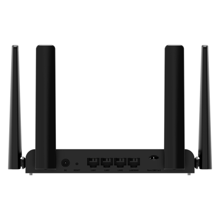 RG-EW300T - Router Reyee 4G SOHO - 4 porte Ethernet RJ45 Fast Ethernet - 4G (LTE) Cat 4 fino a 150Mbps - Slot per scheda Nano-SI