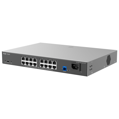 RG-NBF2100S-16GT1SC-P - Reyee E-Lighten Switch PoE Cloud Layer 2 - 16 porte RJ45 Gigabit 802.3af/at - 1 Porta ottica SC 1G (PON)