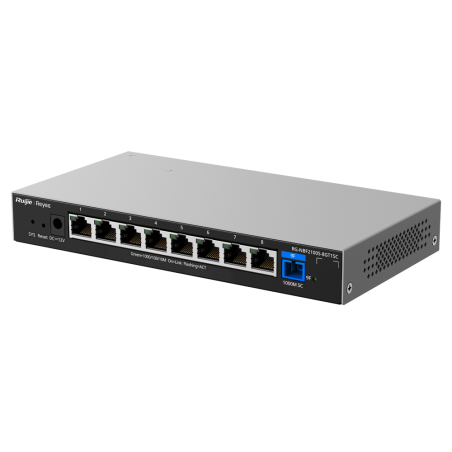 RG-NBF2100S-8GT1SC - Reyee E-Lighten Switch Cloud Layer 2 - 8 porte RJ45 Gigabit - 1 Porta ottica SC 1G (PON) - Velocità 10/100/