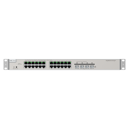 RG-NBS5200-24GT4XS-P - Reyee Switch PoE Cloud Layer 3 - 24 porte PoE RJ45 Gigabit + 4 SFP+ 10Gb - 30W per porta 802.3af/at / Mas