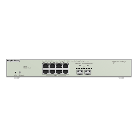 RG-NBS5300-8MG2XS-UP - Reyee Switch Cloud Gestibile L3 - 8 porte Hi-PoE RJ45 + 2 porte SFP+ - 8 Porte Multi-Gigabit + 2 Porte 10