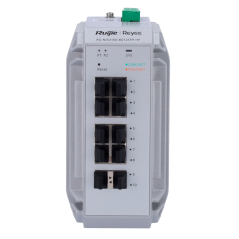 RG-NIS3100-8GT2SFP-HP - Reyee Switch Industriale PoE Cloud Layer 2 - 8 porte PoE+ Gigabit + 2 porte SFP Gigabit - 30W per porta