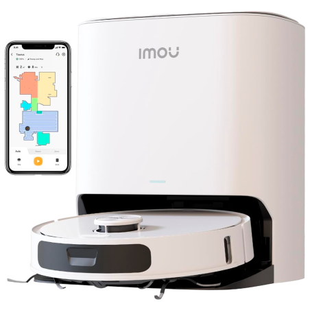 RV-L31-C-11-IMOU - Imou Robot Aspirapolvere RV3 - 8500Pa / 6400 mAh - Spazza, aspira e lava - Pulizia automatica - Power Station