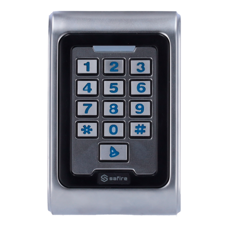 SF-AC101-2 - Controllo accessi autonomo - Accesso tramite scheda EM e PIN - 2 uscite relè, pulsante, sensore e cicalino - Wiegan