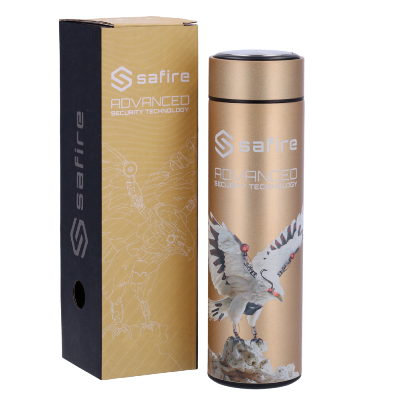 SF-BOTTLE-HAWK - Safire - Bottiglia termica - Colore dorato - Guarnizione - In acciaio inox 304 SF-BOTTLE-HAWK - Safire - Bottiglia termica - Colore dorato - Guarnizione - In acciaio inox 304
