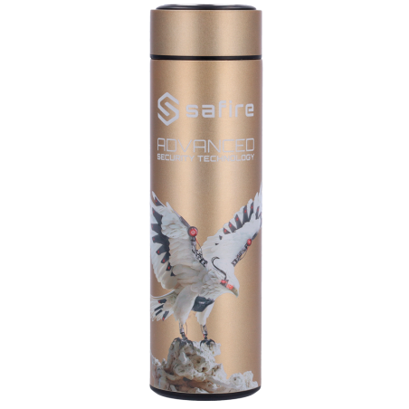 SF-BOTTLE-HAWK - Safire - Bottiglia termica - Colore dorato - Guarnizione - In acciaio inox 304