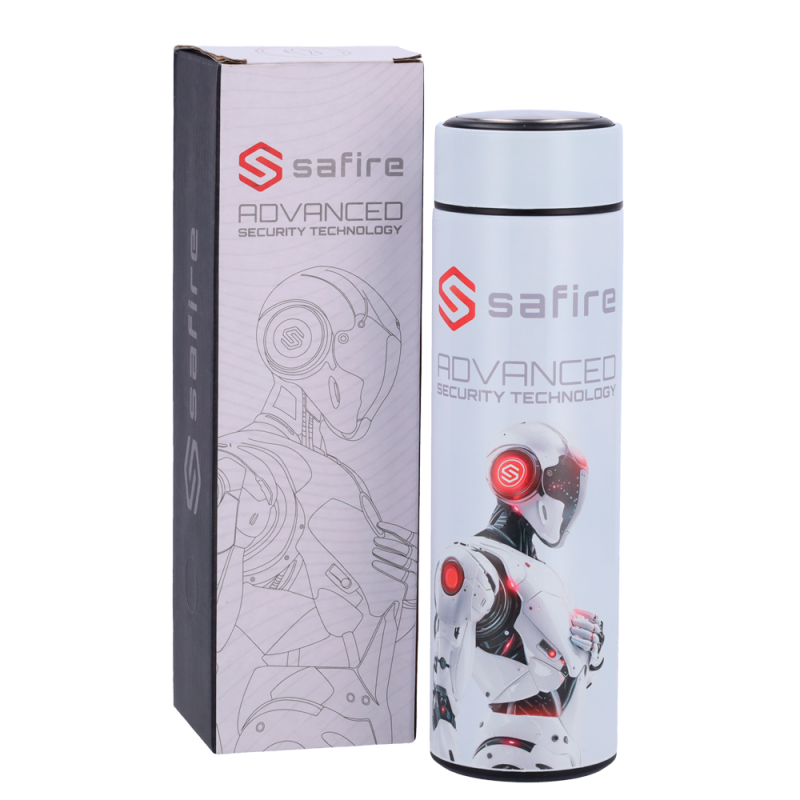 SF-BOTTLE-ROBOT - Safire - Bottiglia termica - Colore bianco - Guarnizione - In acciaio inox 304 SF-BOTTLE-ROBOT - Safire - Bottiglia termica - Colore bianco - Guarnizione - In acciaio inox 304