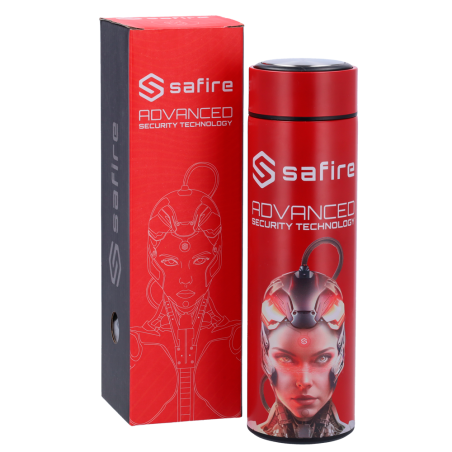 SF-BOTTLE-WOMAN - Safire - Bottiglia termica - Colore rosso - Guarnizione - In acciaio inox 304