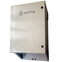 SF-BOX08220-BMS-IP55 - Box in poliestere per lampioni a ricarica rapida - Differenziale, MCB e SPD - Dimensioni esterne 80x60x30