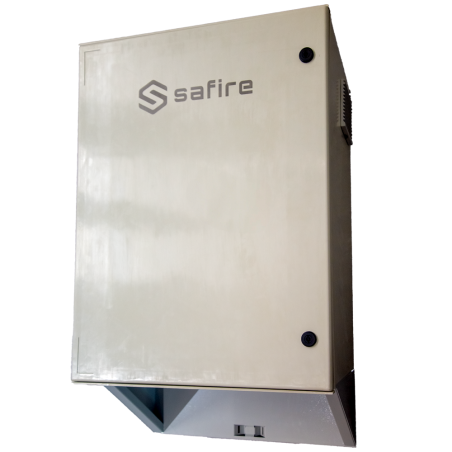 SF-BOX08220-BMS-IP55 - Box in poliestere per lampioni a ricarica rapida - Differenziale, MCB e SPD - Dimensioni esterne 80x60x30