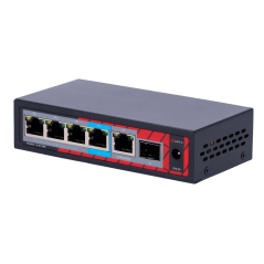 SF-POE-EXT0604-GF-60 - Safire Indoor POE extender Switch - Ampia portata dell' alimentazione POE - 4 porte PoE + 1 Uplink RJ45 +