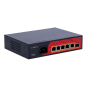 SF-SW0604HIPOE-GF-65 - Safire Switch Hi-PoE - 4 porte PoE + 1 Uplink RJ45 + 1 Uplink SFP - Velocità porte Gigabit 10/100/1000Mbp SF-SW0604HIPOE-GF-65 - Safire Switch Hi-PoE - 4 porte PoE + 1 Uplink RJ45 + 1 Uplink SFP - Velocità porte Gigabit 10/100/1000Mbp